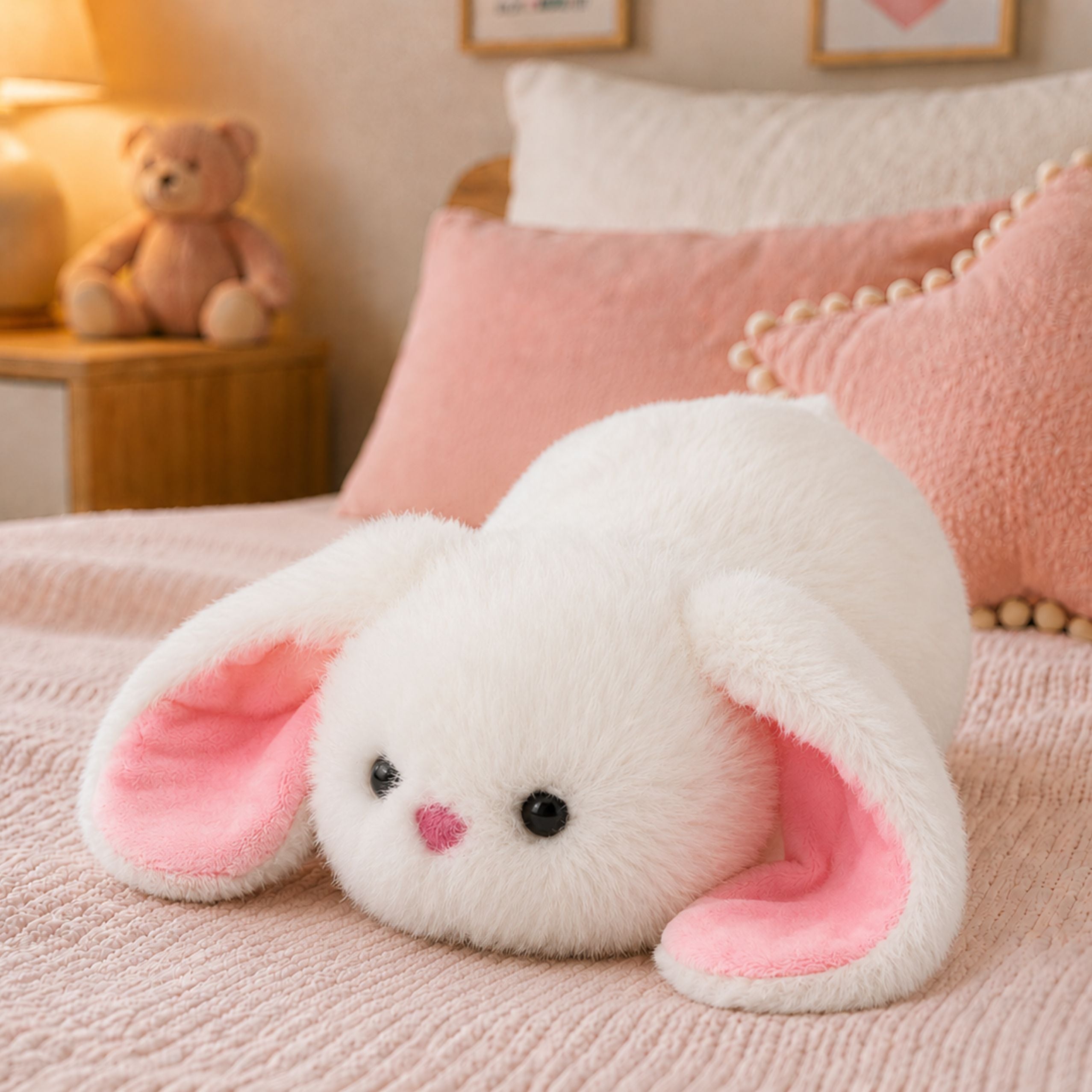 Plush Bunny Hare With Long Ears Plush Toy Cuddly Toy White 16 Cm