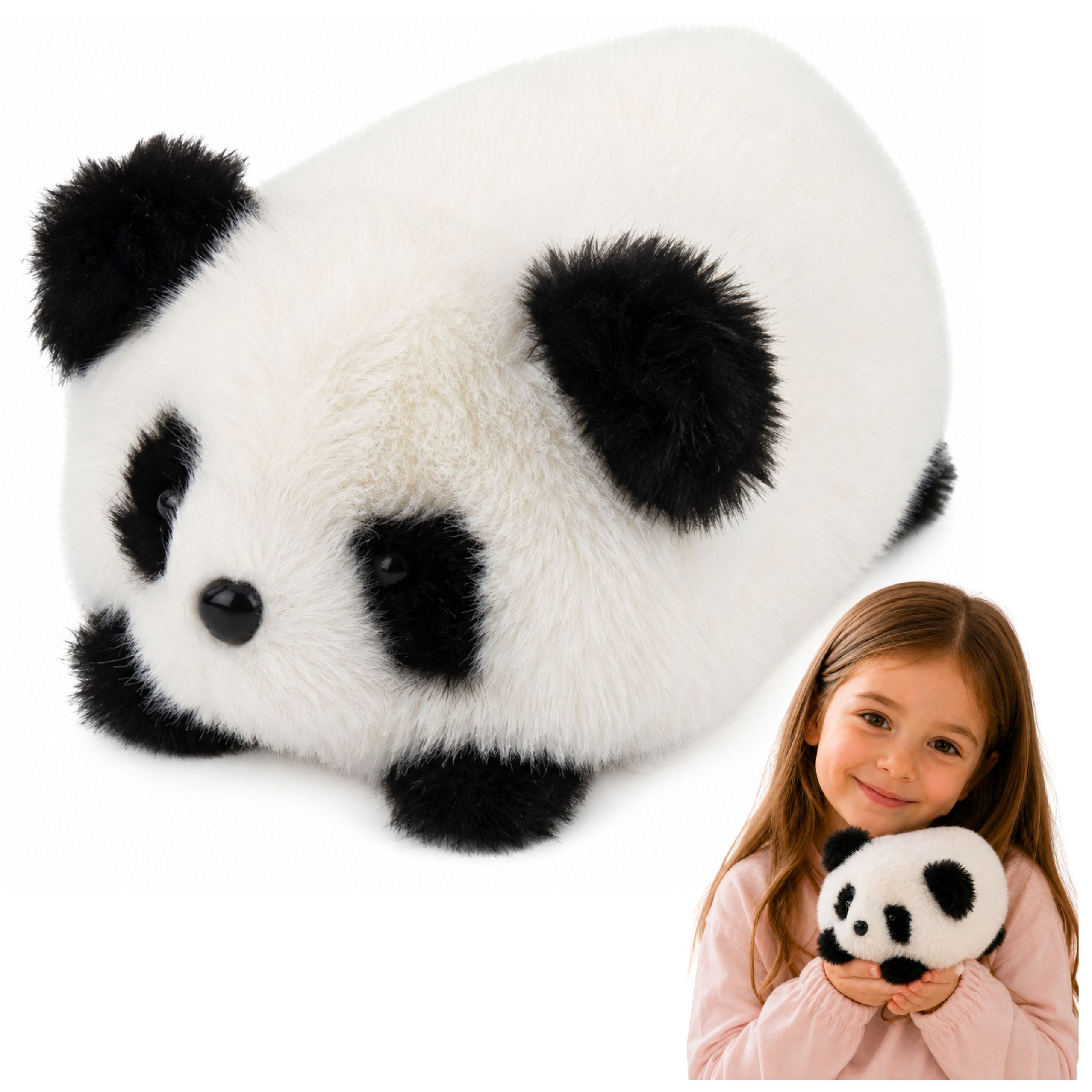 Plush Panda Animal Mascot Cuddly Toy Black And White 16 Cm