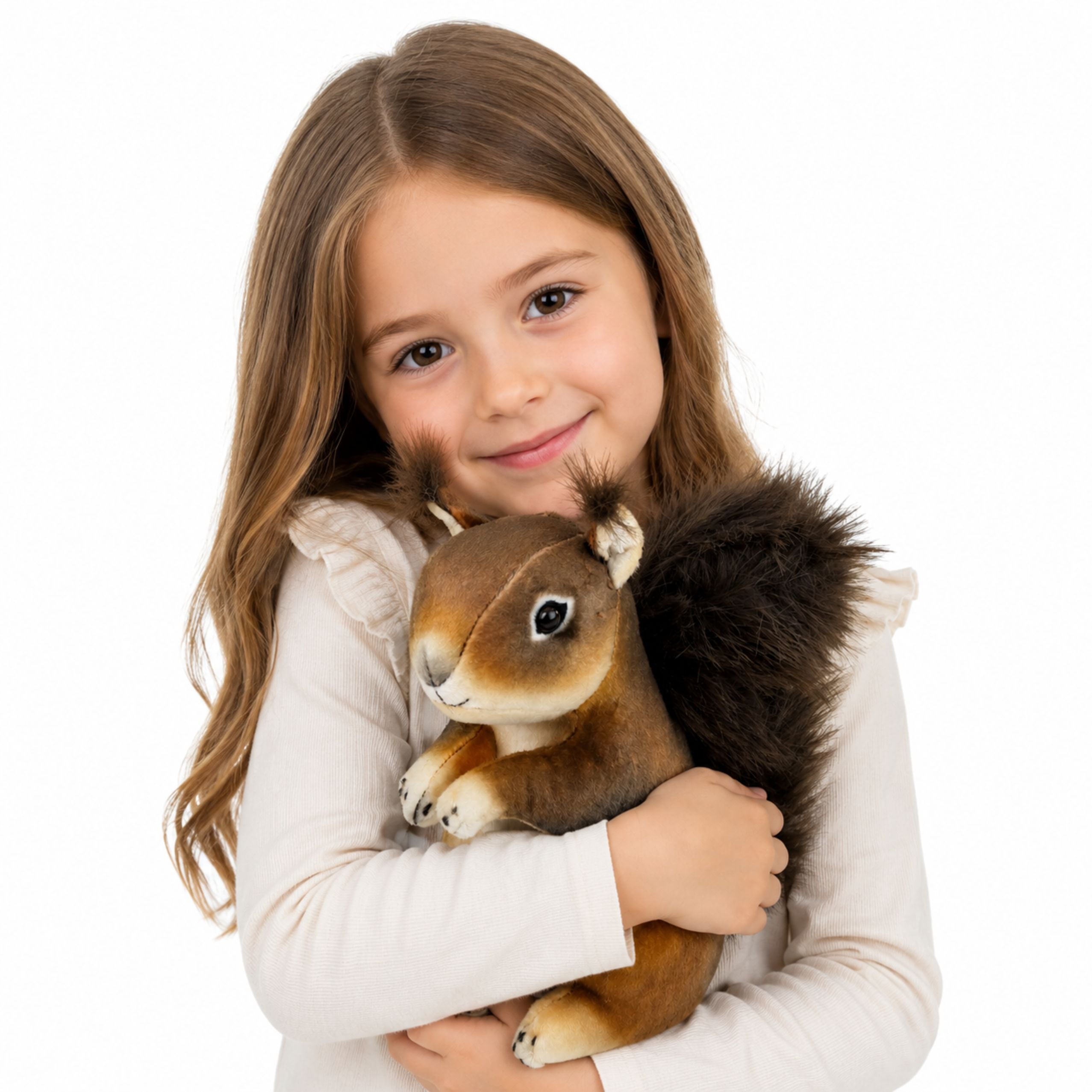 Plush Squirrel Mascot Cuddly Toy Realistic Brown 22 Cm