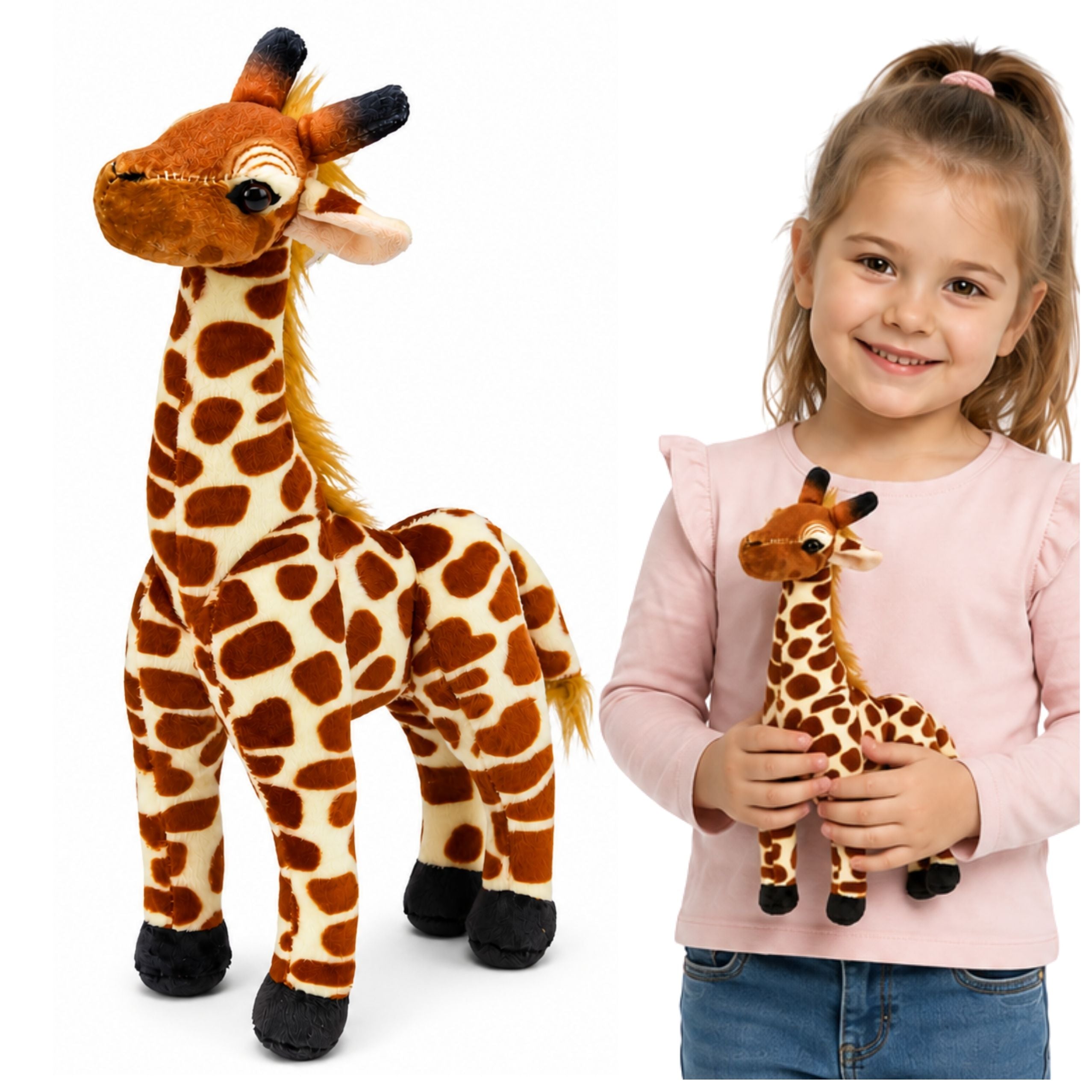 Brinquedo fofinho macio girafa de pelúcia 30 cm