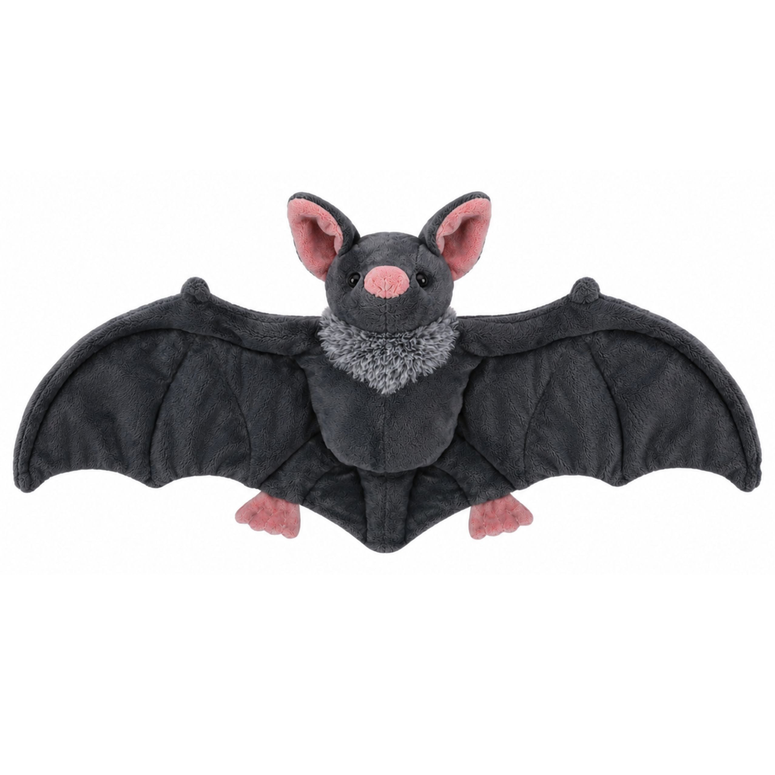Plush Toy Bat With Foldable Wings Gray 57 Cm