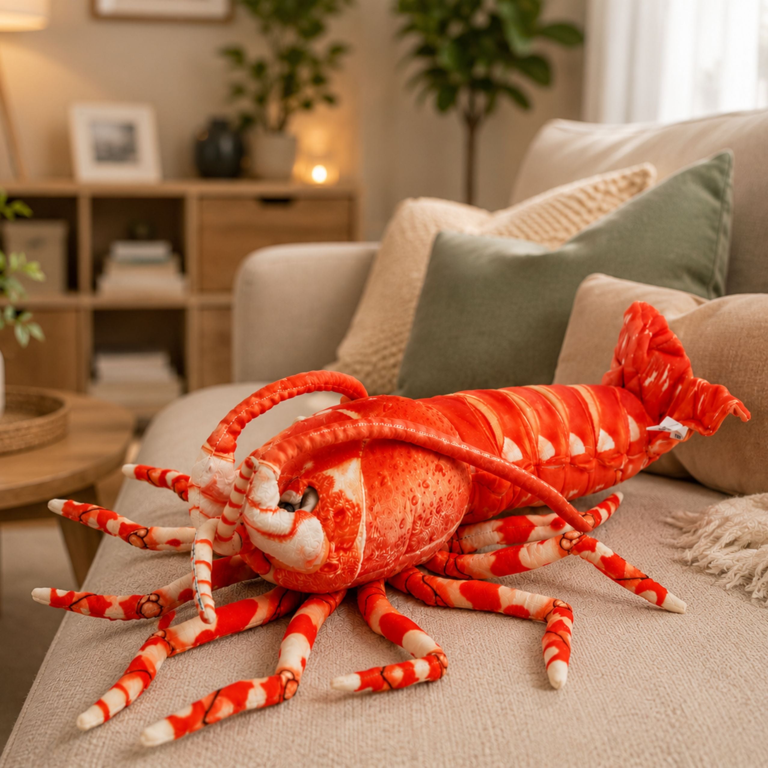 Plush Toy Cuddly Toy Large Shrimp Sea Animal 55 Cm
