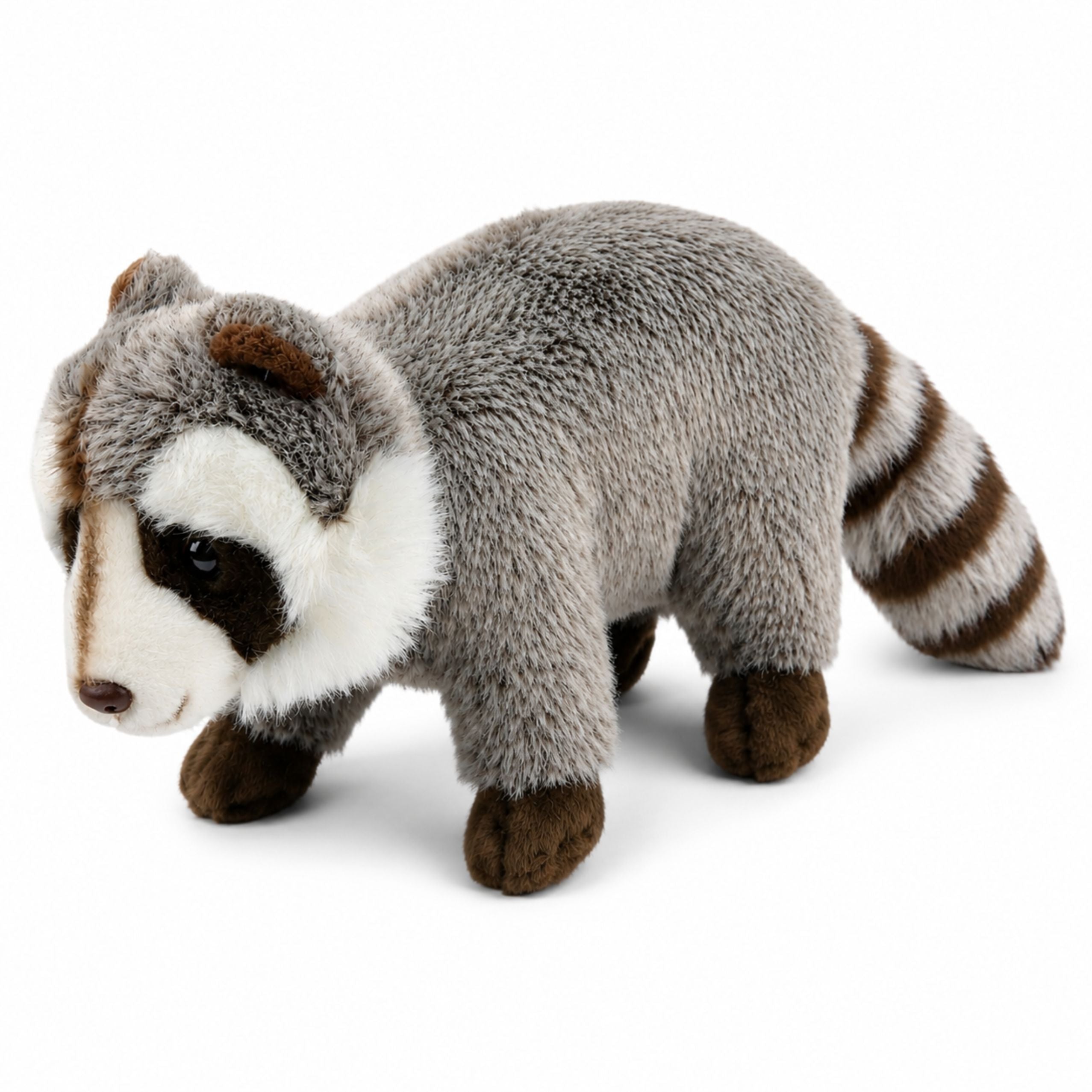 Plush Raccoon Mascot Cuddly Toy Realistic Gray 45 Cm