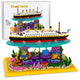 Construction Bricks Titanic Ship On A Coral Reef 3892 Pcs.