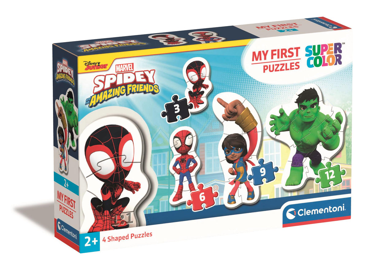 My First Puzzles 3-6-9-12 Spidey And Friends Clementoni 20836