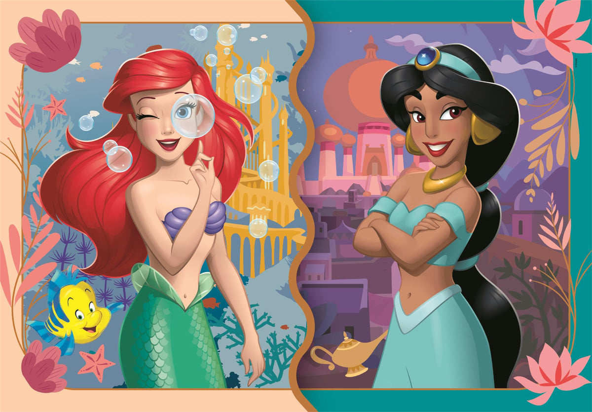Puzzle 2x20 Super Color Disney Princesses | Clementoni 24092 | 3+