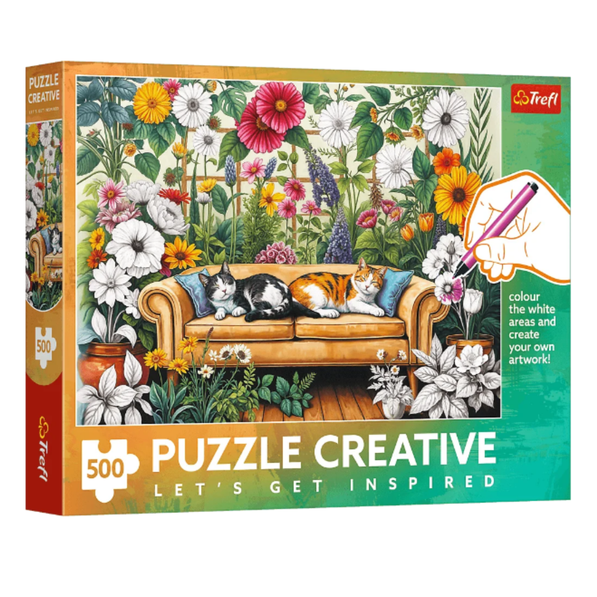 Puzzle 500 Pieces – Puzzle Creative – Cat Orangery - Trefl 37562