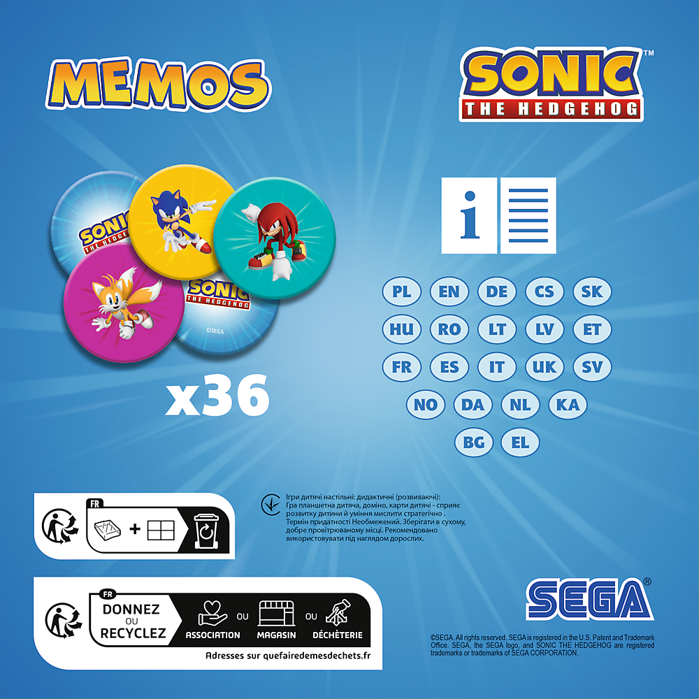 Memos Sonic - The Hedgehog - Trefl 02897