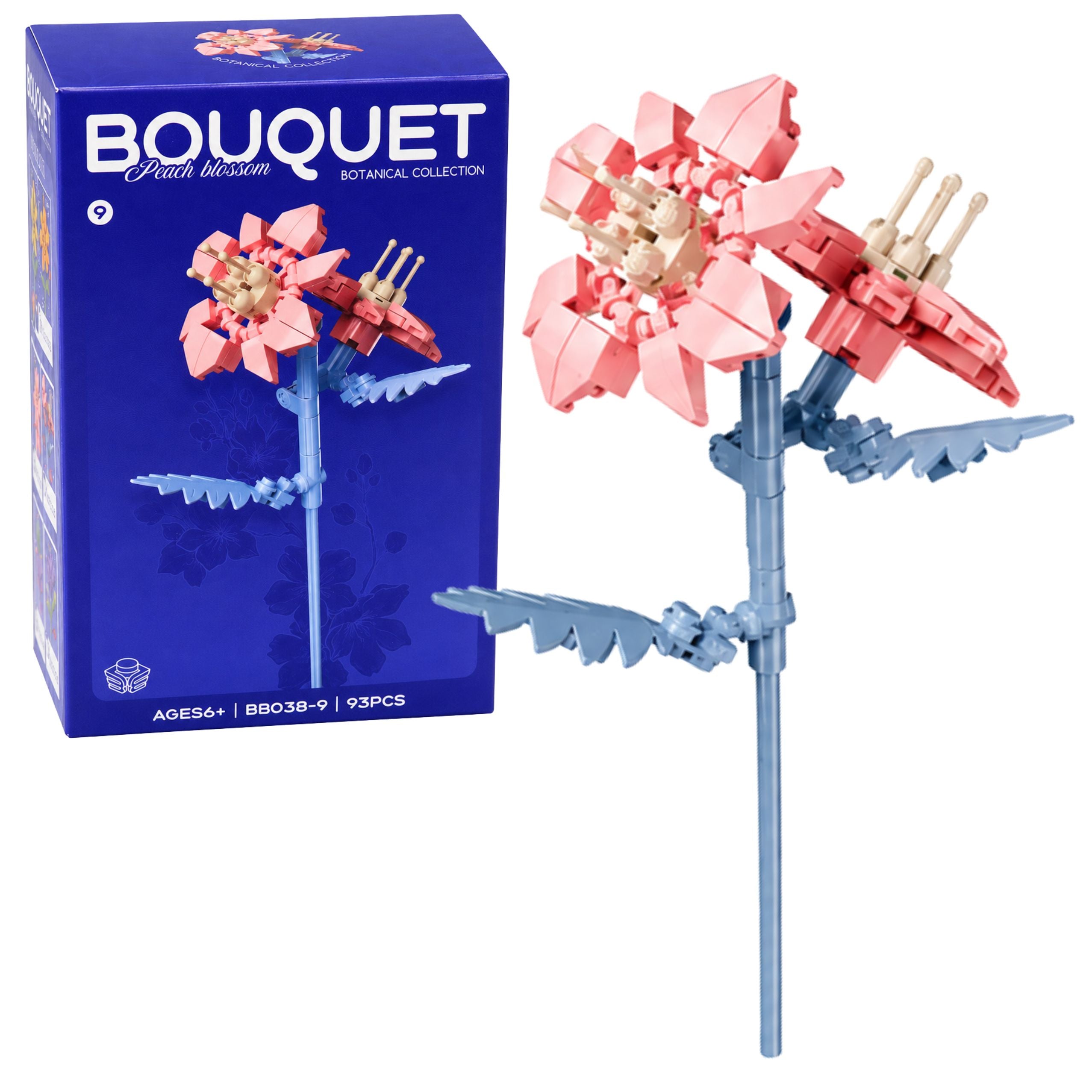 Building Blocks Single Flower With Stem Colorful Mix 71-106 Pieces