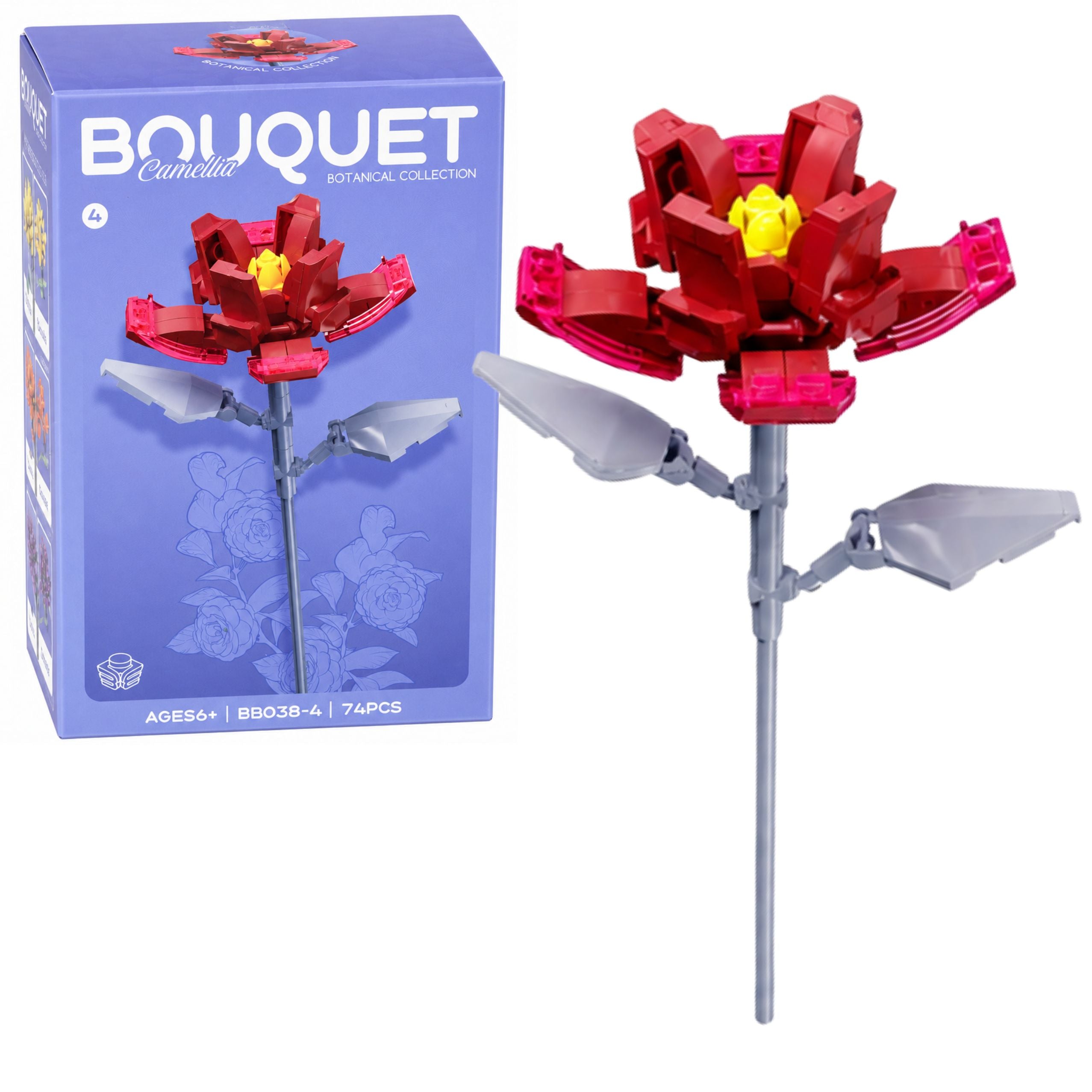 Building Blocks Single Flower With Stem Colorful Mix 71-106 Pieces