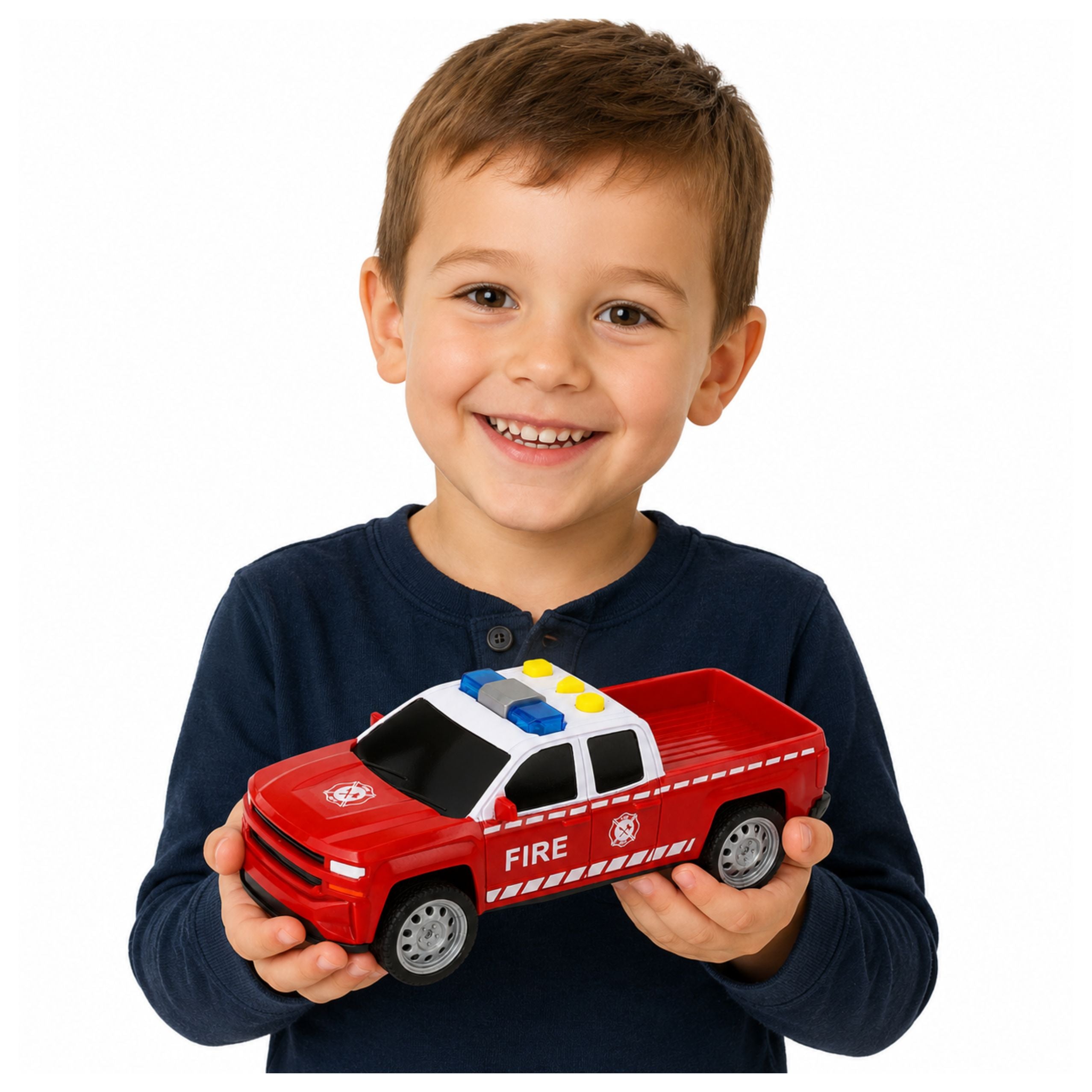 Feuerwehrfahrzeug-Set: Hubschrauberauto-Lichtgeräusche 1:32