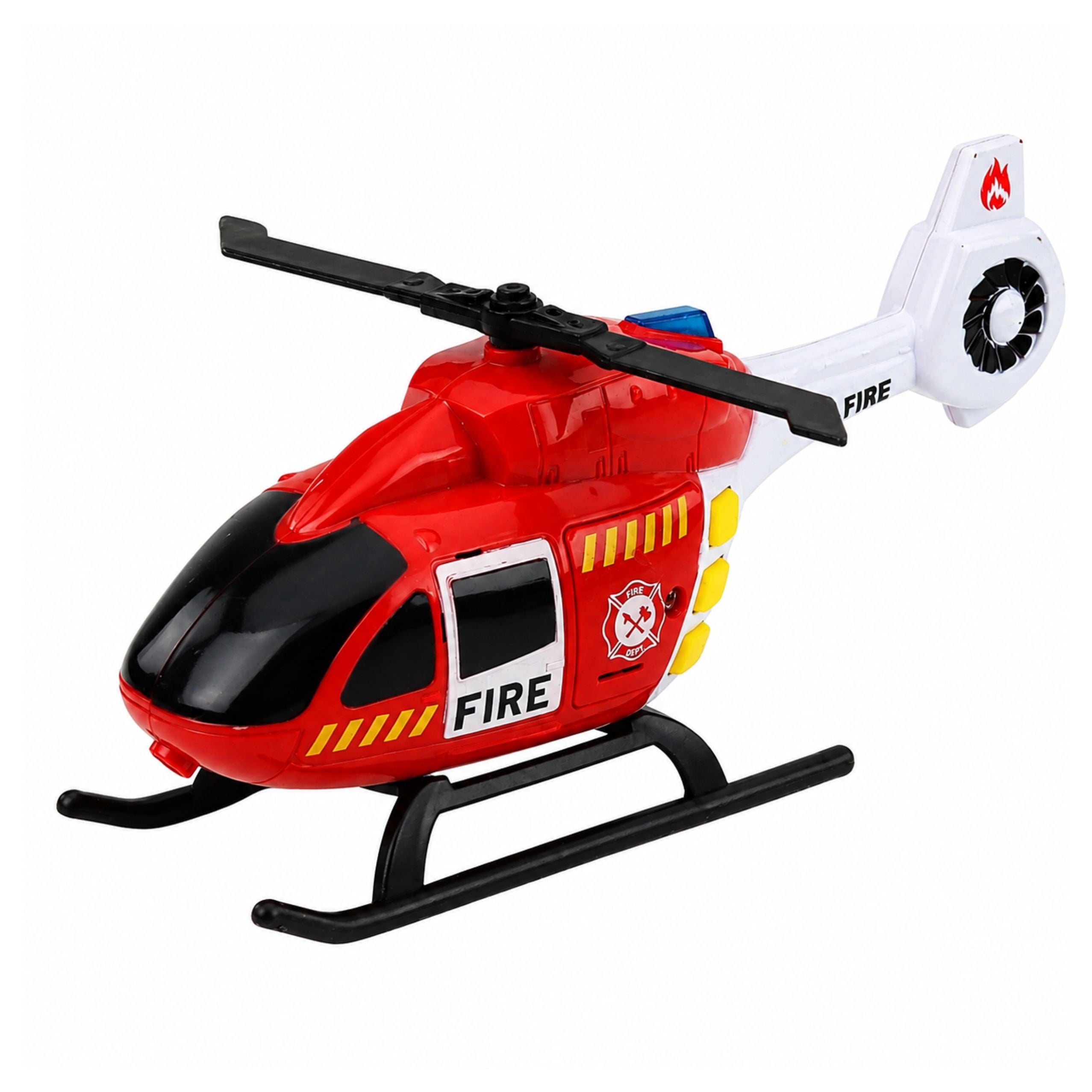 Feuerwehrfahrzeug-Set: Hubschrauberauto-Lichtgeräusche 1:32