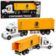 Truck With Container Opening Doors Lights Sounds Yellow 54 Cm