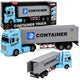 Truck With Container Opening Doors Lights Sounds Blue 54 Cm