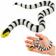 Rubber Snake Figurine Stretchable Realistic Black And White 33 Cm