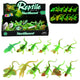 Fluorescerende grøn Glow-in-the-mørke Lizard Gummi Figur 15 cm