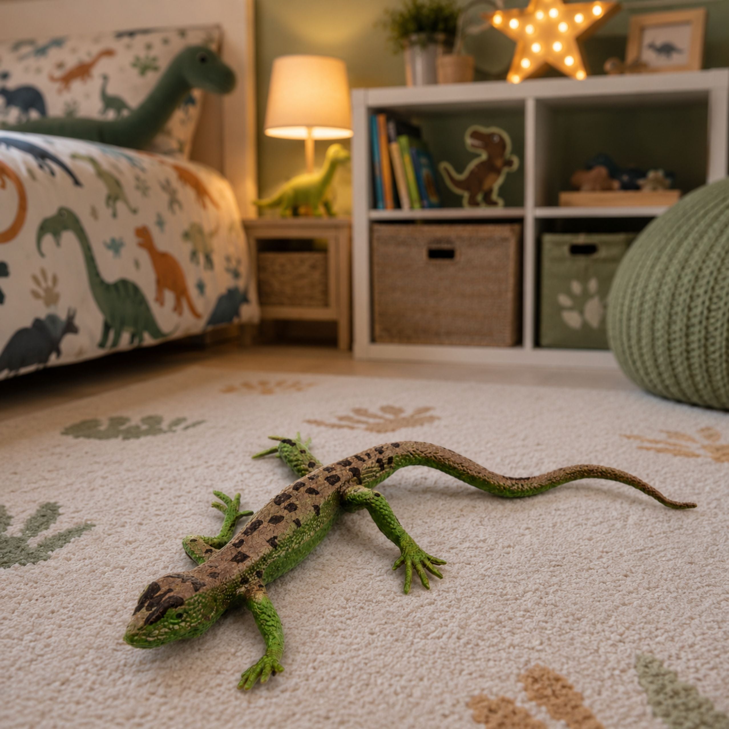 Sand Lizard Rubber Figure Stretchable Realistic 15 Cm
