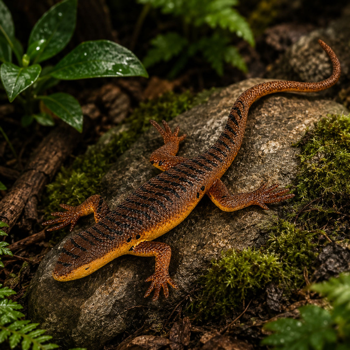 Lizard Viviparous Rubber Fíorach Insínte Réalaíoch 12.5 Cm