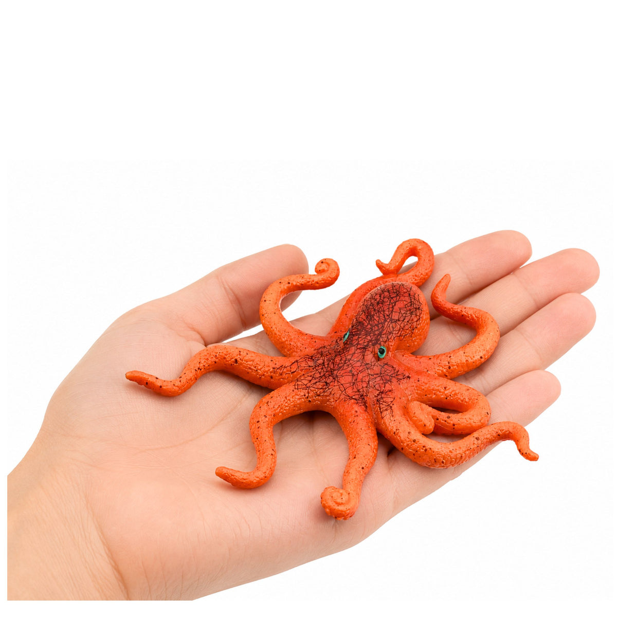 Oktopus-Figur aus Gummi, dehnbar, realistisches Meerestier, 12 cm