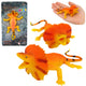 Collared Lizard Rubber Figure Stretchable Realistic 19cm