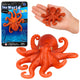 Rubber Octopus Figurine Stretchable Realistic Sea Animal 14cm