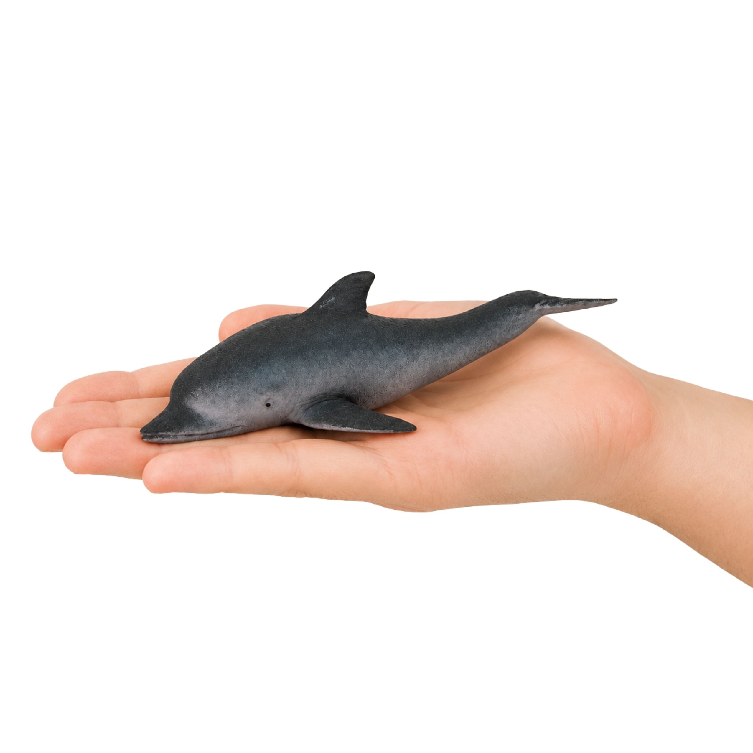 Rubber Sea Dolphin Figurine Soft Realistic Tpr Dark Gray 17.5 Cm