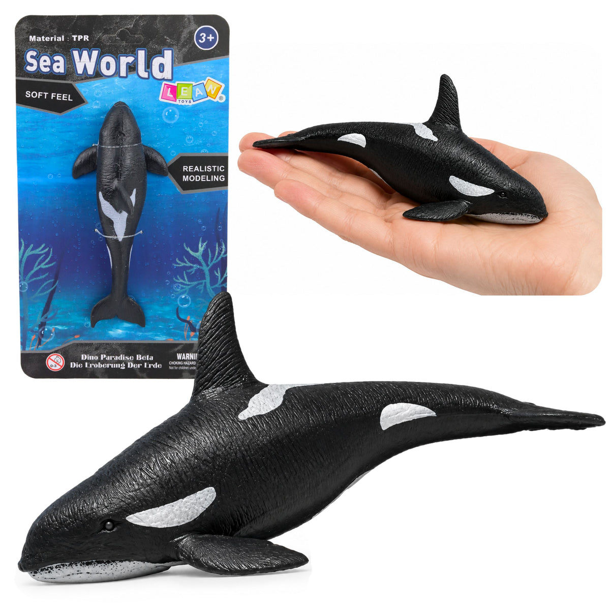 Fiskgummi späckhuggarfigur Sträckbar realistisk marint däggdjur 17,5 Cm