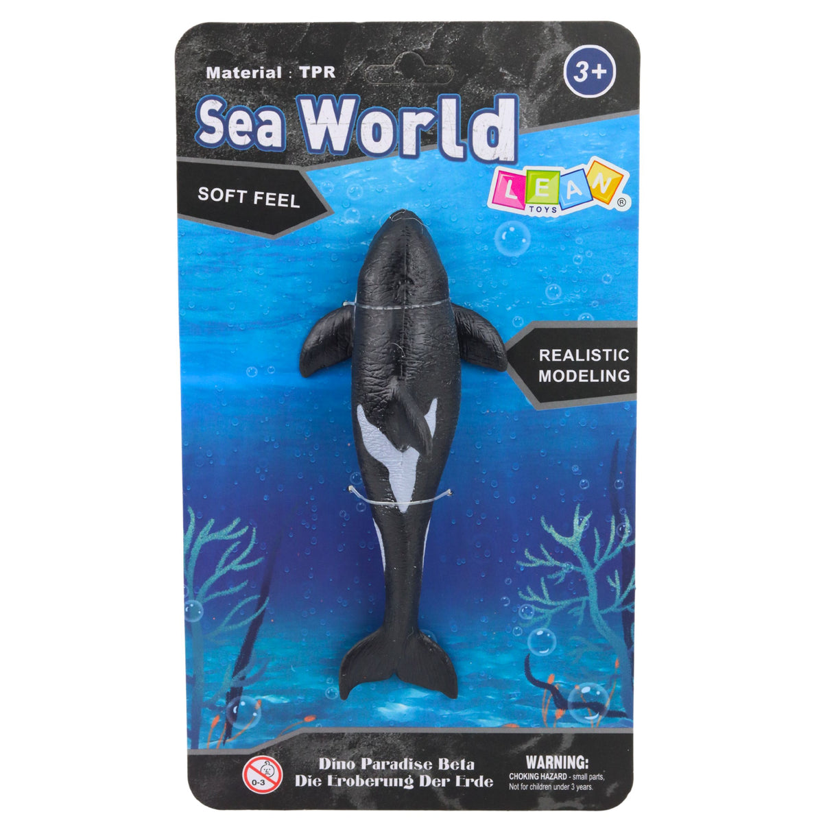 Fiskgummi späckhuggarfigur Sträckbar realistisk marint däggdjur 17,5 Cm
