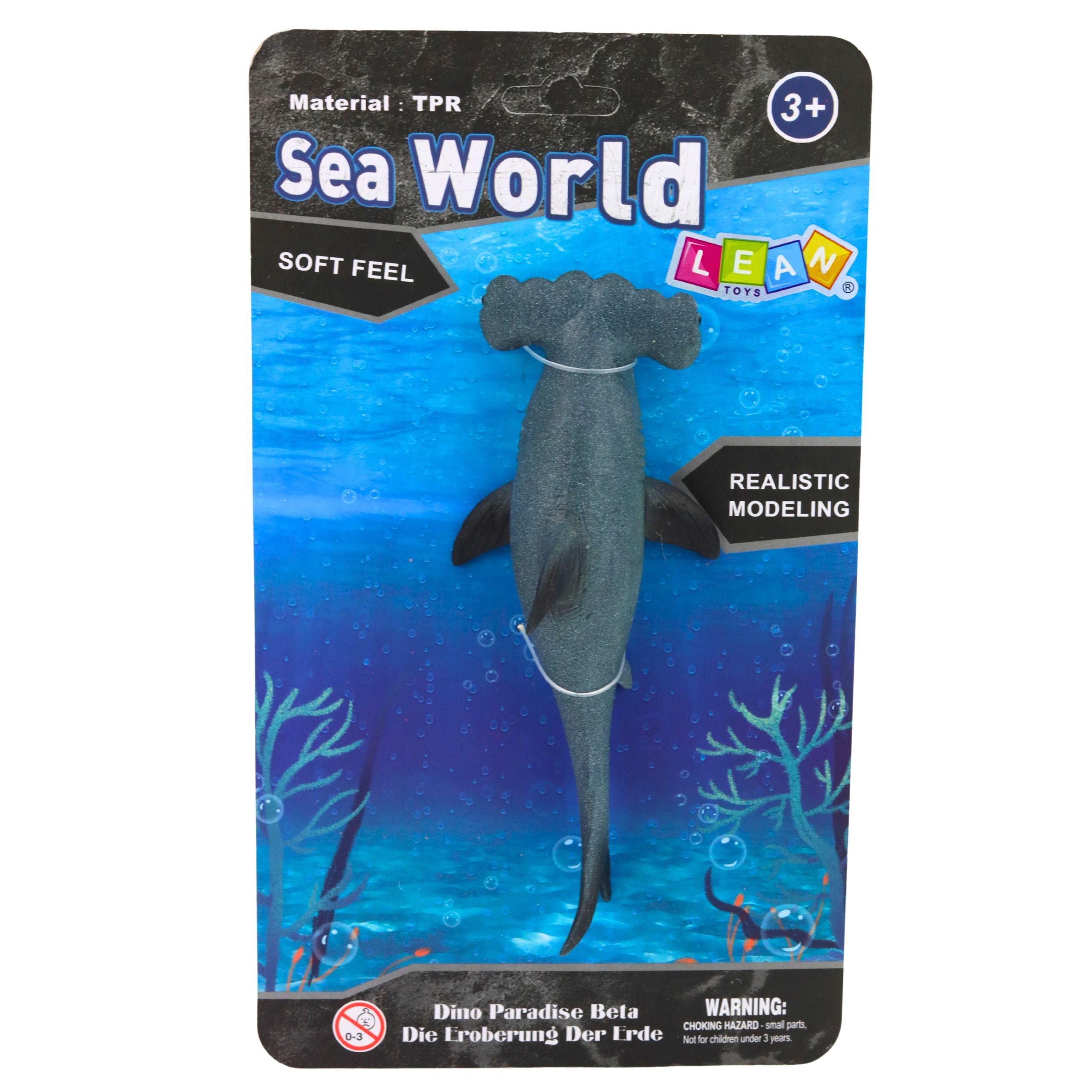 Hammerhead Shark Rubber Fish Figurine Stretchable Realistic 17cm