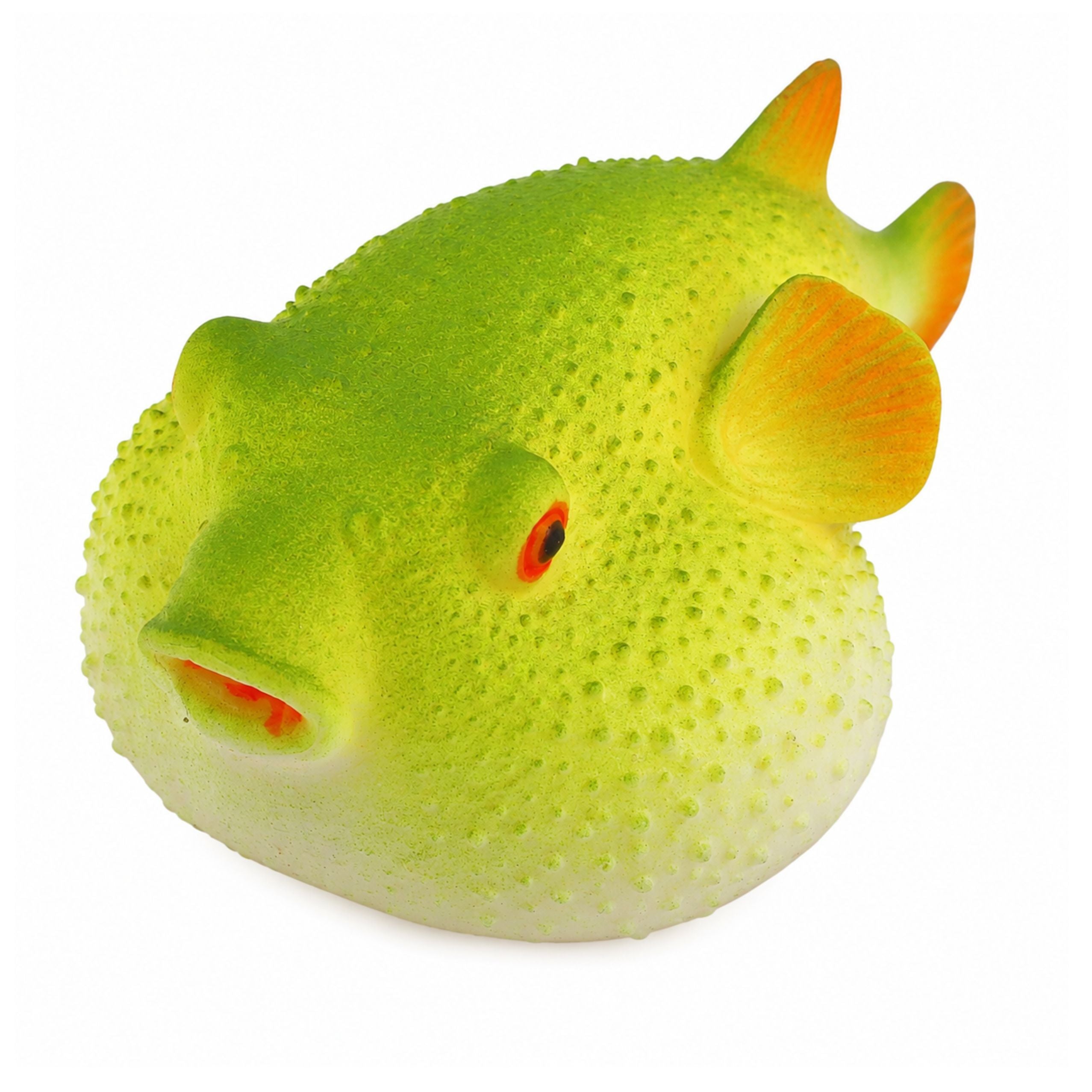 Puffer Fish Rubber Figure Stretchable Realistic Ocean Fish 12cm