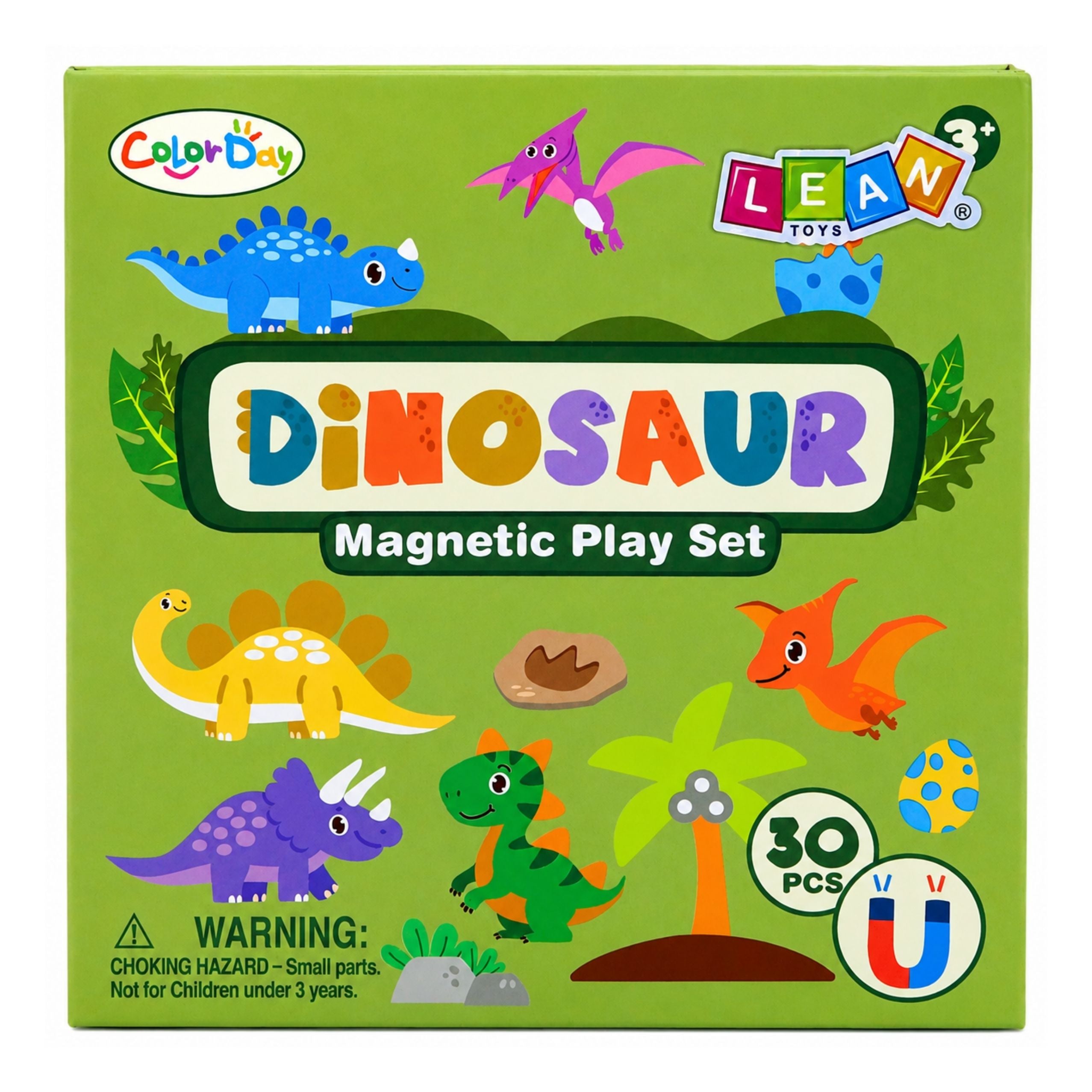 Magnetic Puzzle Book Dinosaurs Colorful Magnets 30 Pcs.