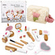 Set di bellezza in legno Accessori per borse per cosmetici 16 pezzi.