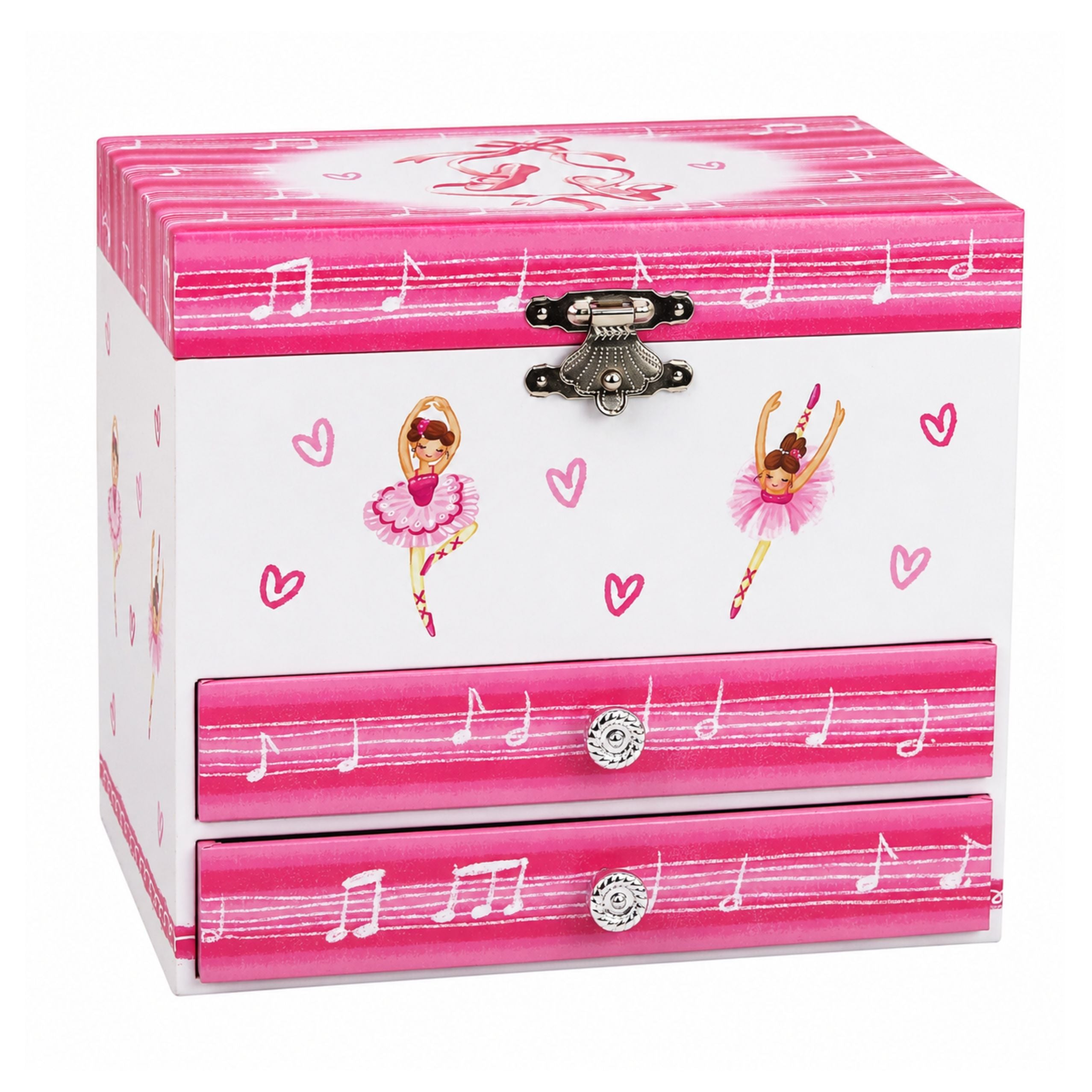 Jewelry Box With Music Box Ballerina Mirror Drawers