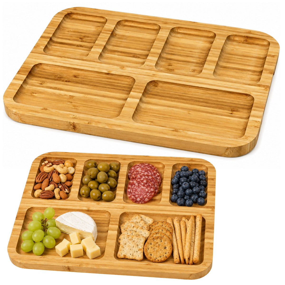 Platter Boird Bambú Le Urranna Chun Freastal ar Thráidire 36 X 28cm