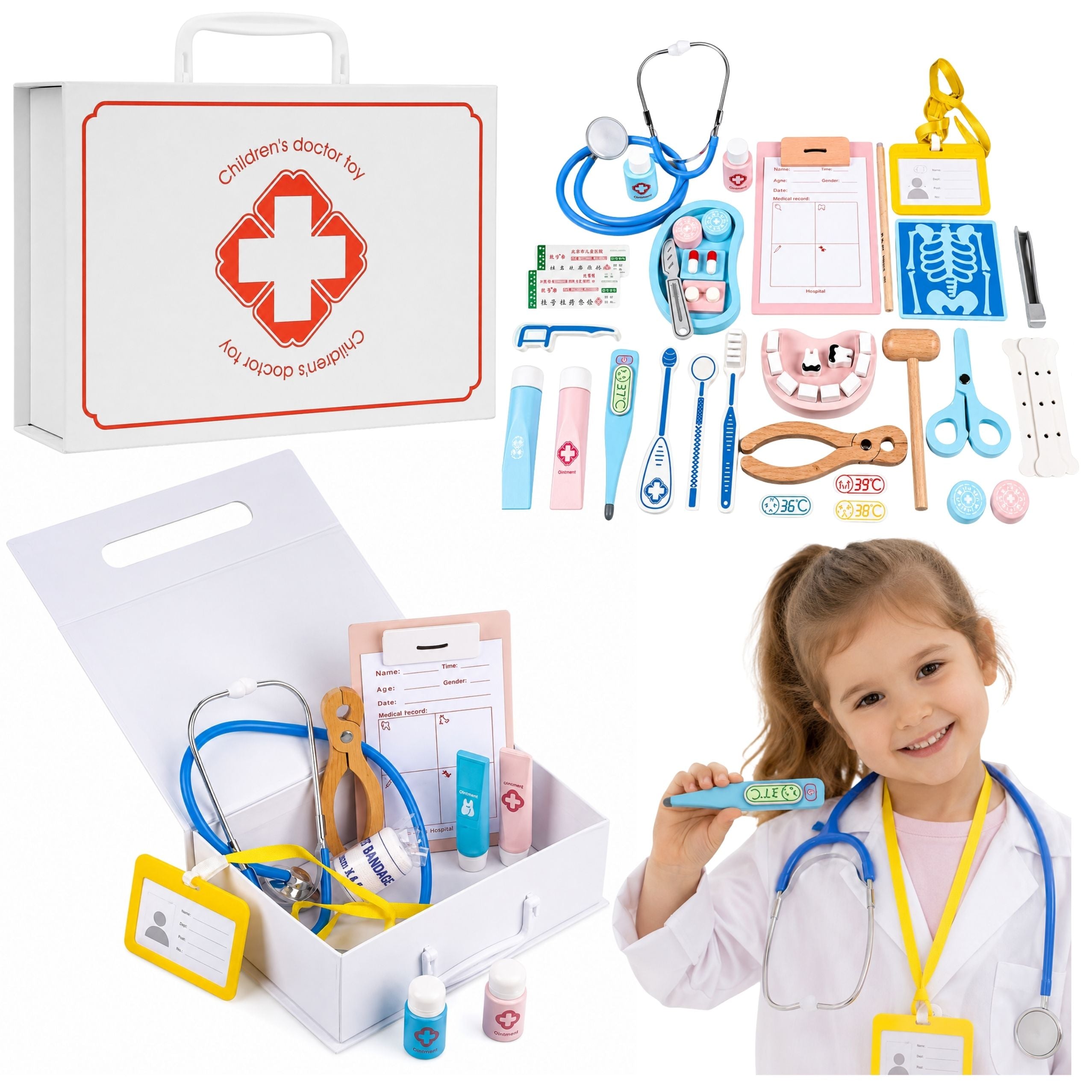 Little Doctor's Set - Medical Tools - Real Accessories - 36 Pcs.