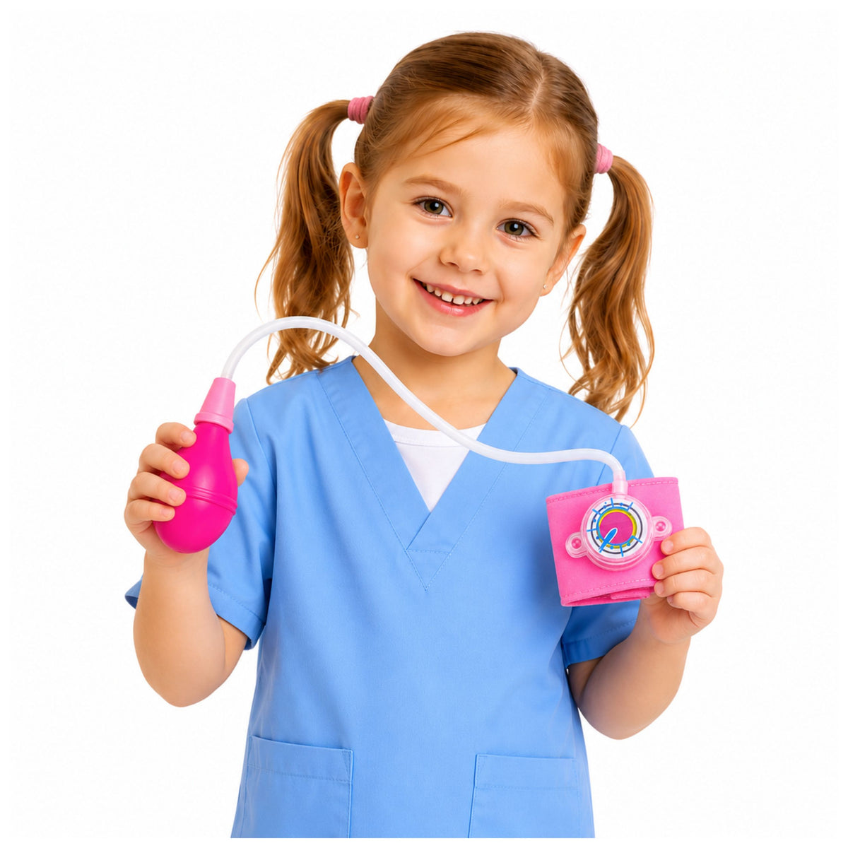Blutdruckmessgerät für Kinder mit beweglicher Hand, rosa