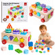 Wooden Montessori Educational Sorter On Wheels Shapes And Numbers