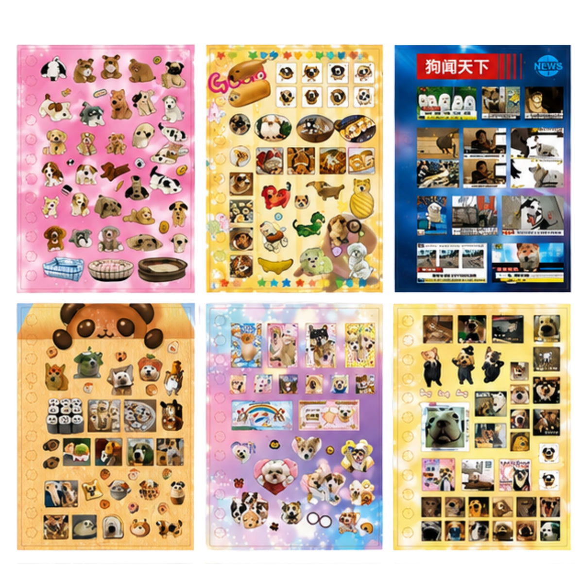 Livre d'autocollants races de chiens Album de 800 autocollants brillant mat