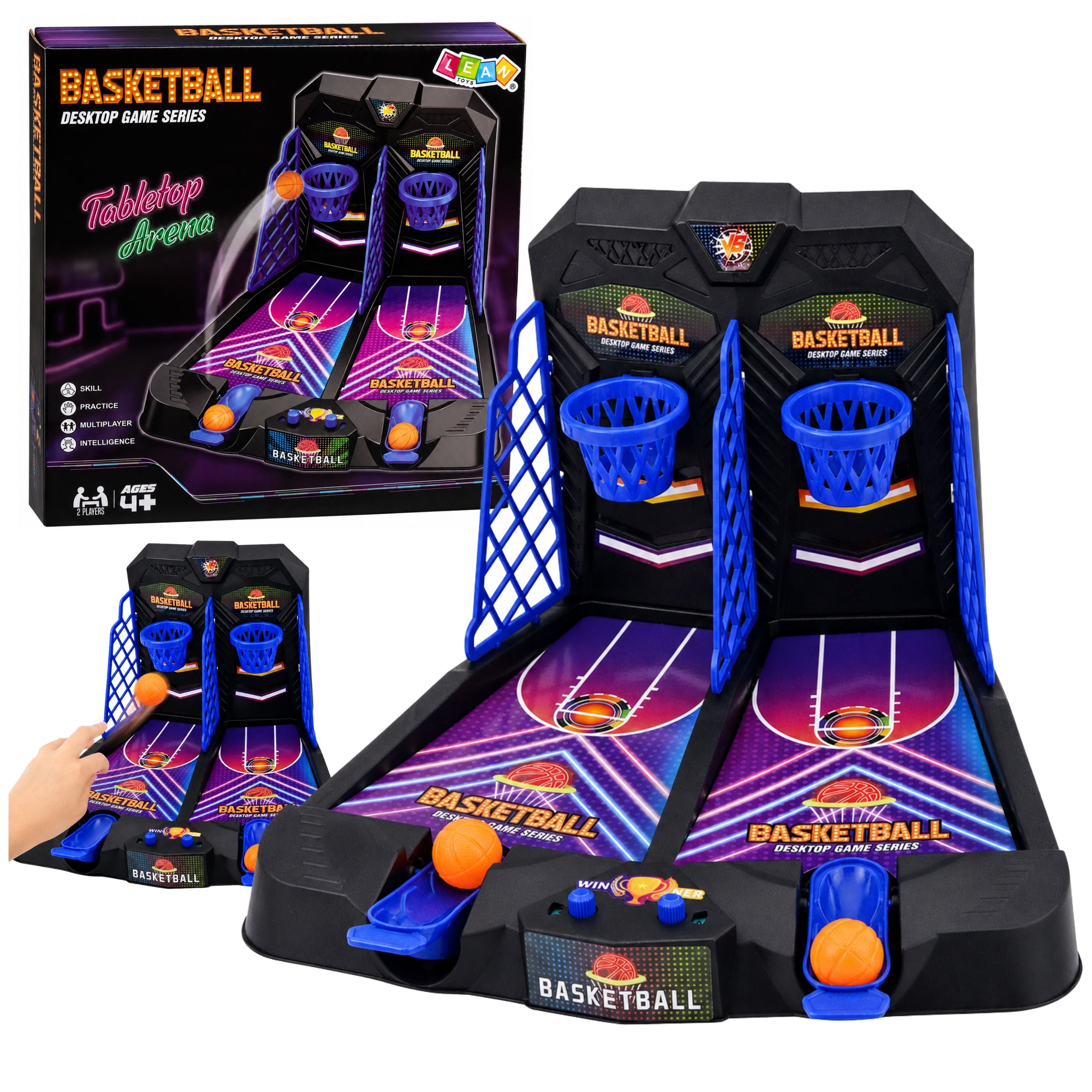 Mini Table Basketball Double Skill Game For 2 Players Scoring
