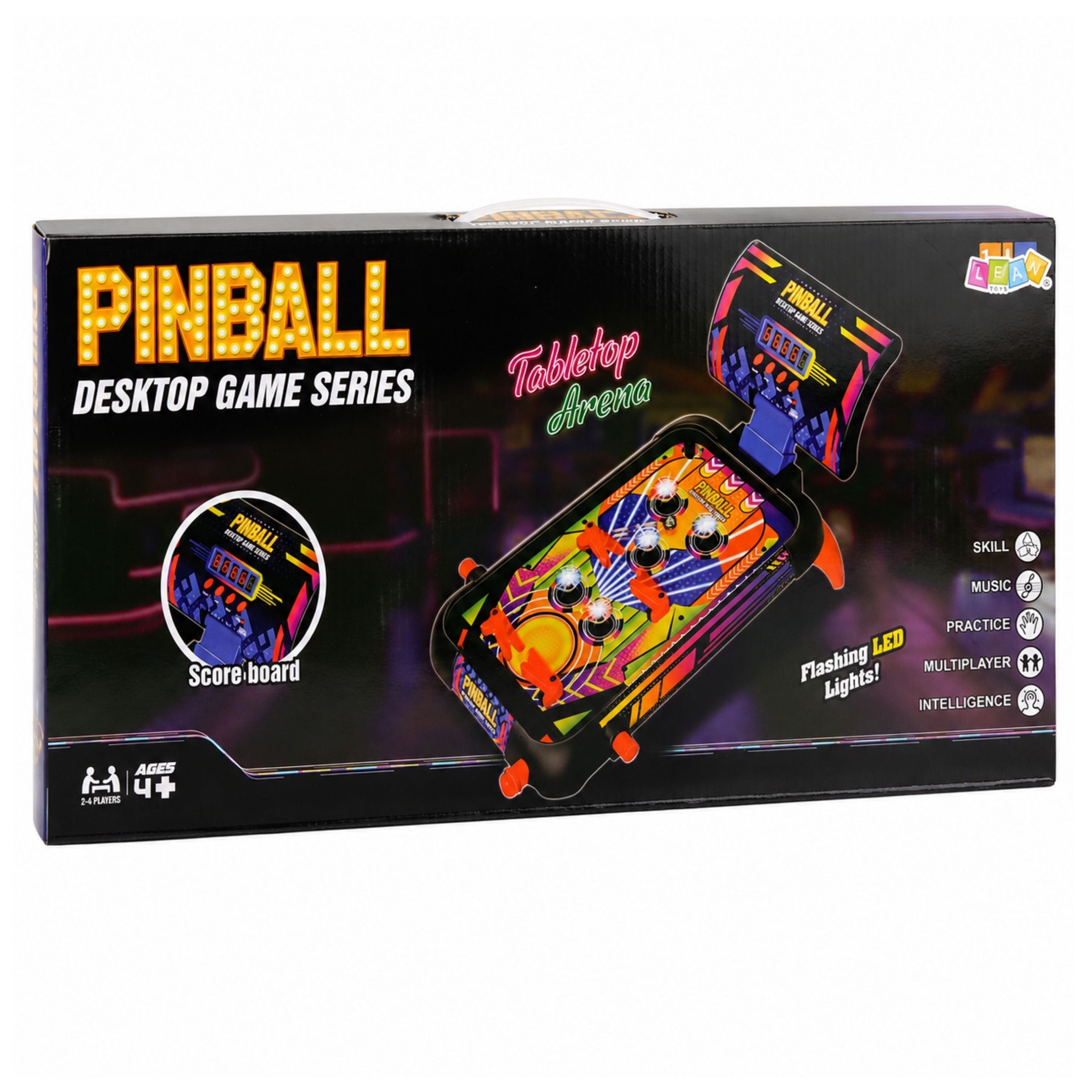 Arcade Game Pinball Table Flipper Point Counter Lights Sounds