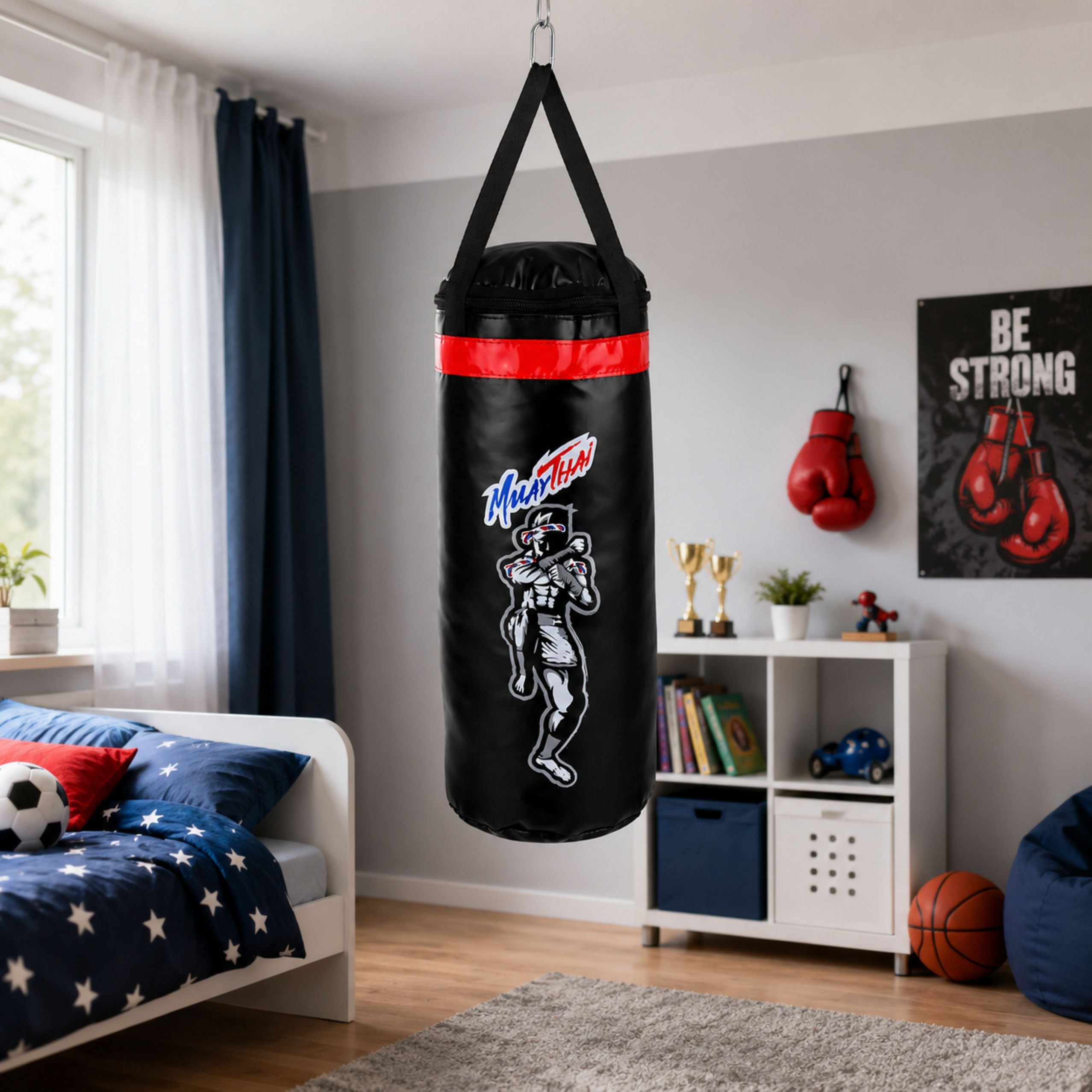 Children's Punching Bag Exercise Set Muay Thai Gloves 55x17cm M