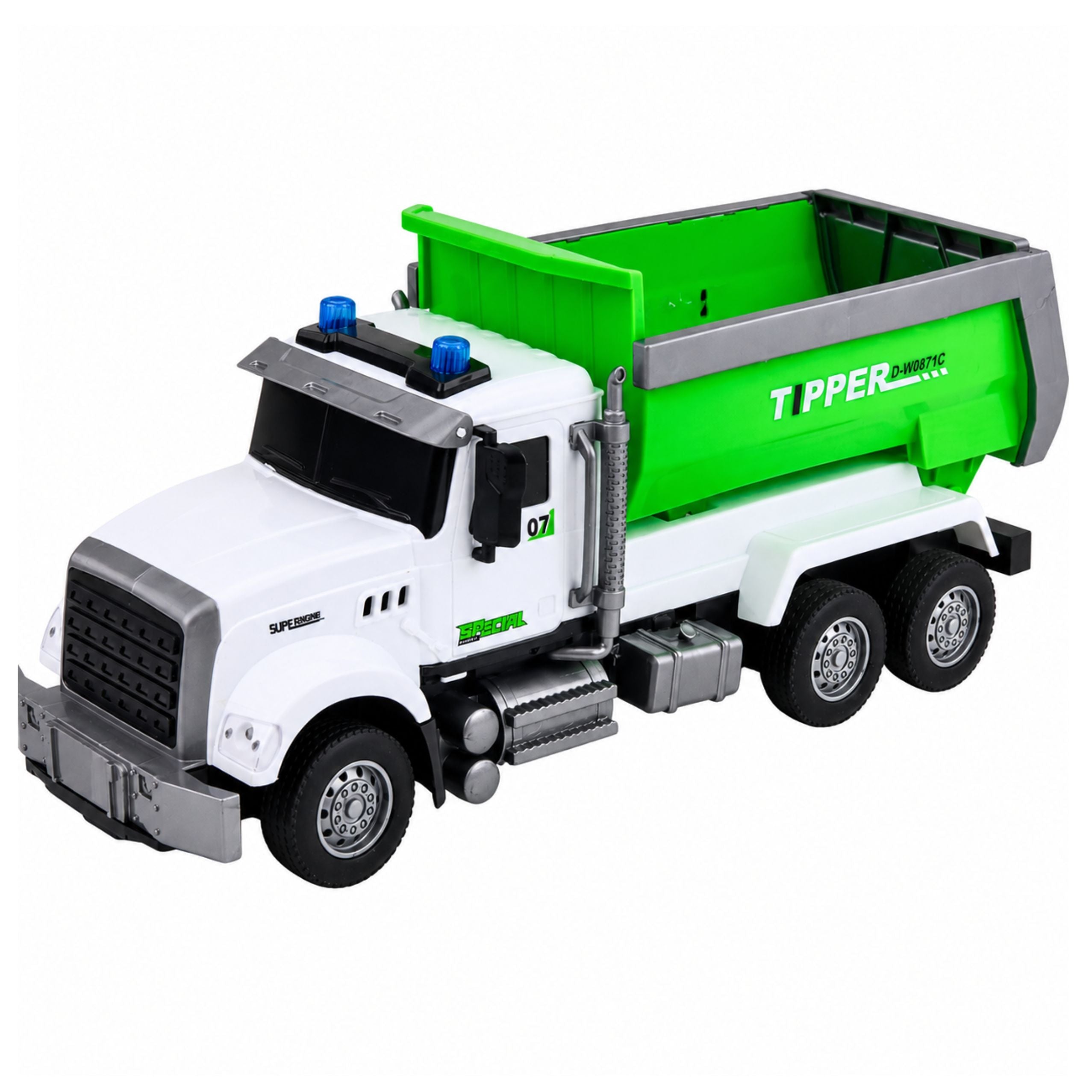Remote Controlled Rc Tipper Truck With Movable Box Green 1:14