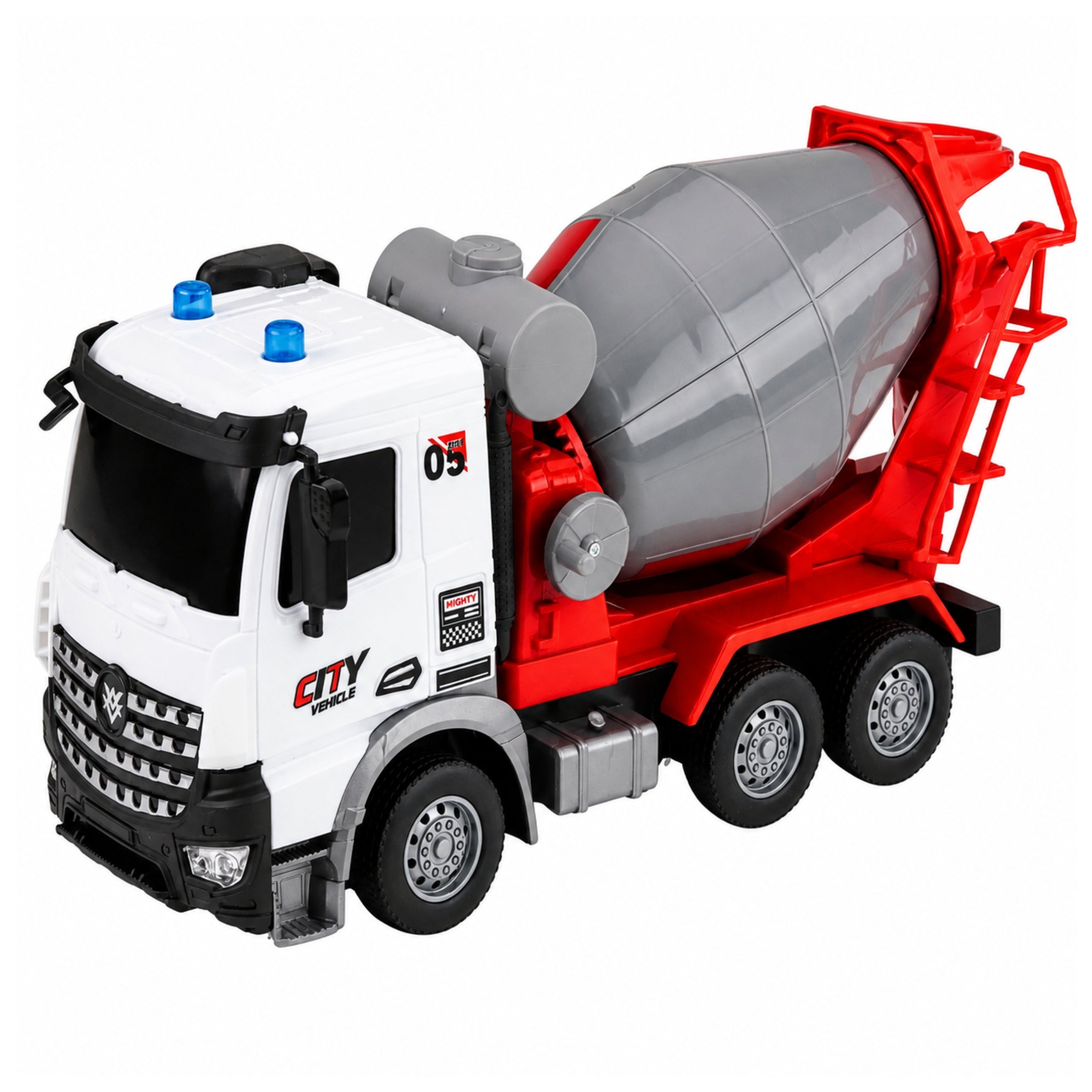 Rc Remote Controlled Concrete Mixer Truck With Moving Bulb And Lights 1:14