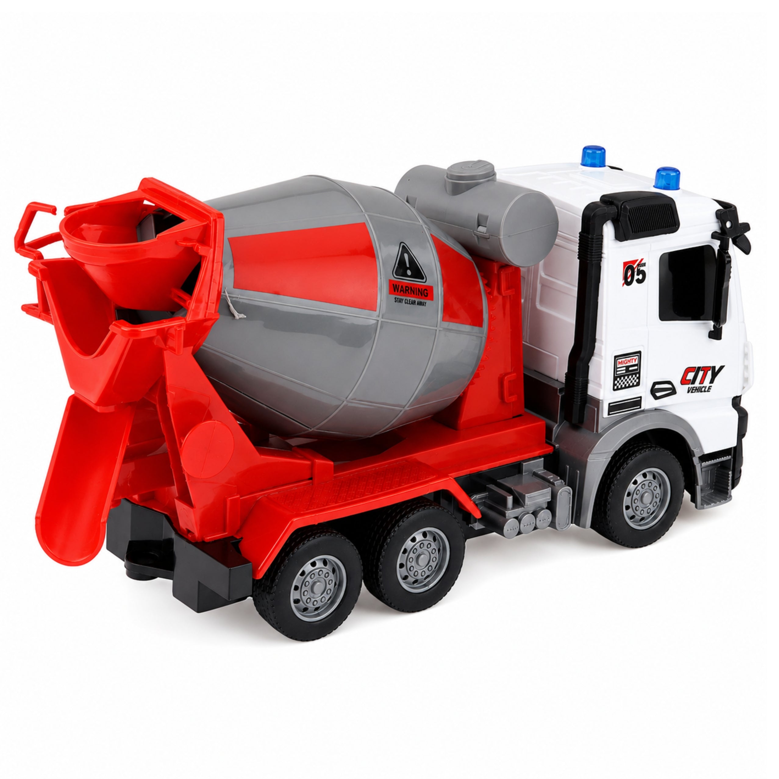 Rc Remote Controlled Concrete Mixer Truck With Moving Bulb And Lights 1:14
