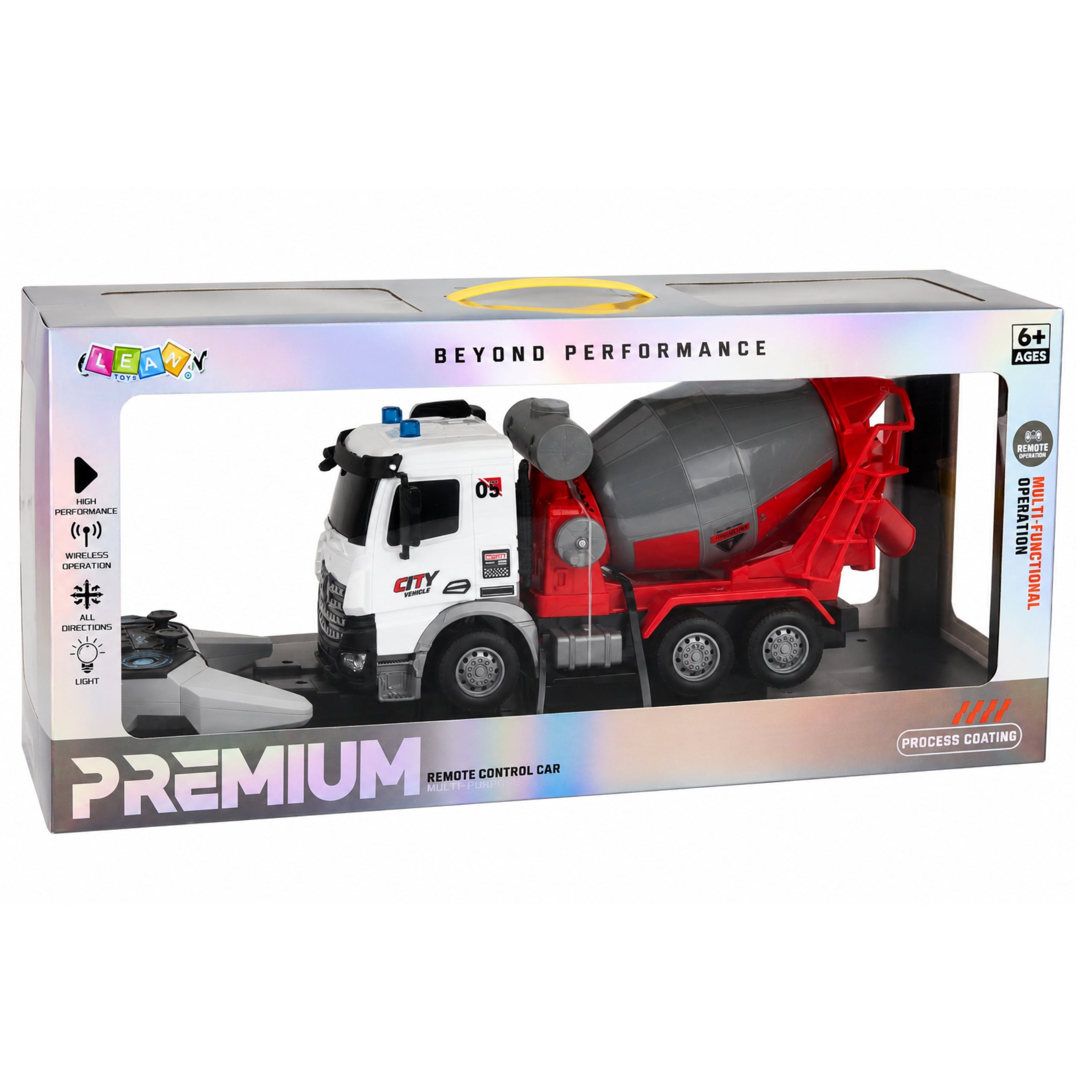 Rc Remote Controlled Concrete Mixer Truck With Moving Bulb And Lights 1:14