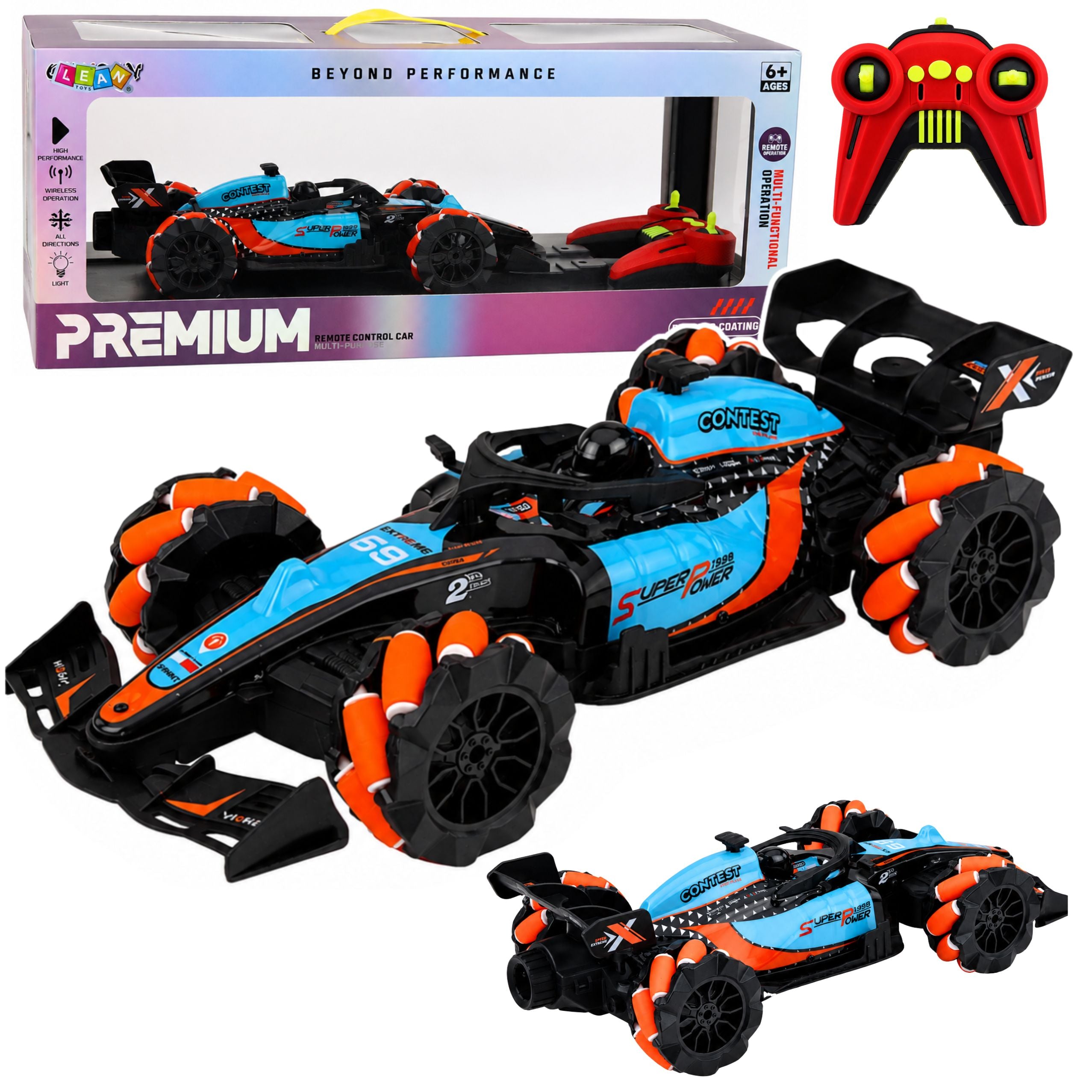 Rc Sports Remote Controlled Racer Drift Maneuvers Lights Sounds 1:14