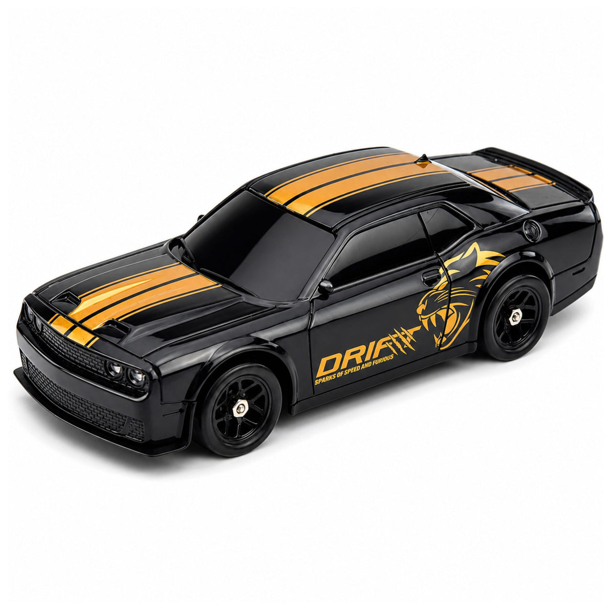Rc Drift Sports Car Vymeniteľné kolesá karosérie 4wd Black 1:43
