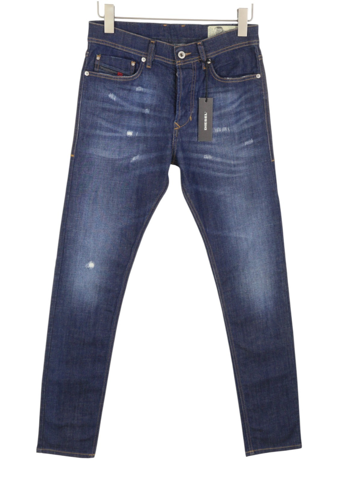 Diesel Tepphar R7na8 Mænd Jeansblue Faded Distress Slim Gulerod Stretchy