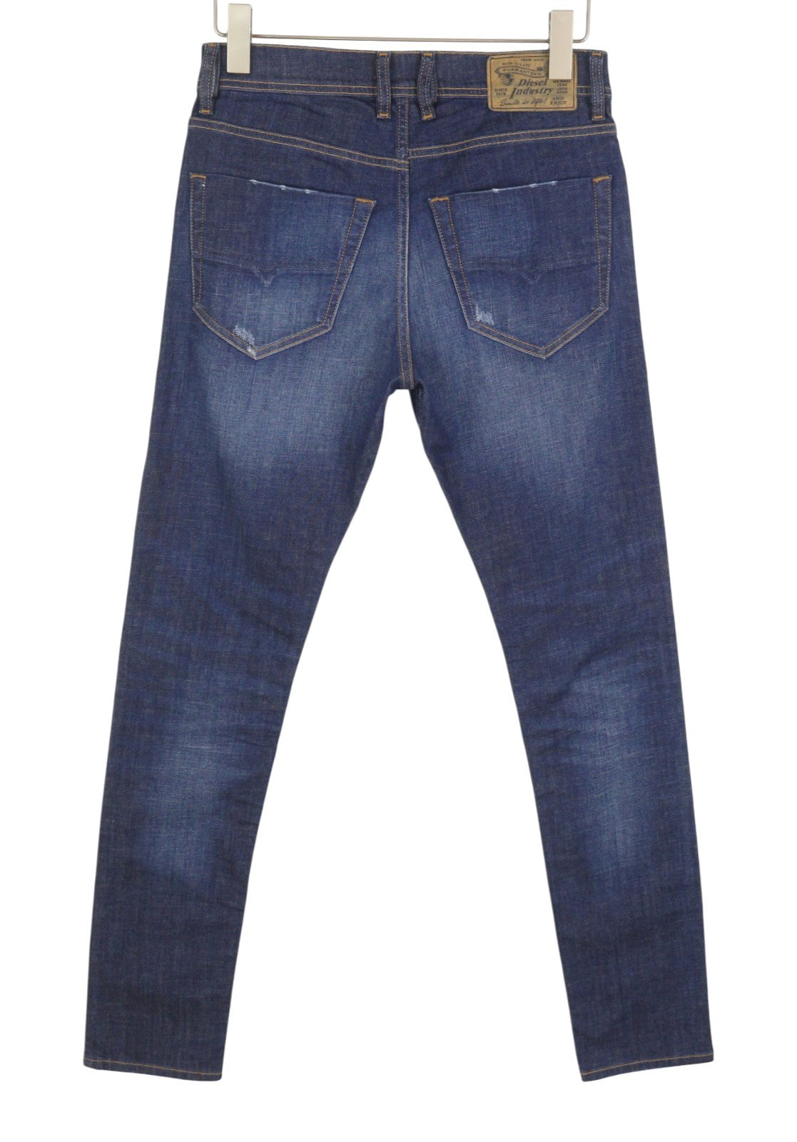 Diesel Tepphar R7na8 Mænd Jeansblue Faded Distress Slim Gulerod Stretchy