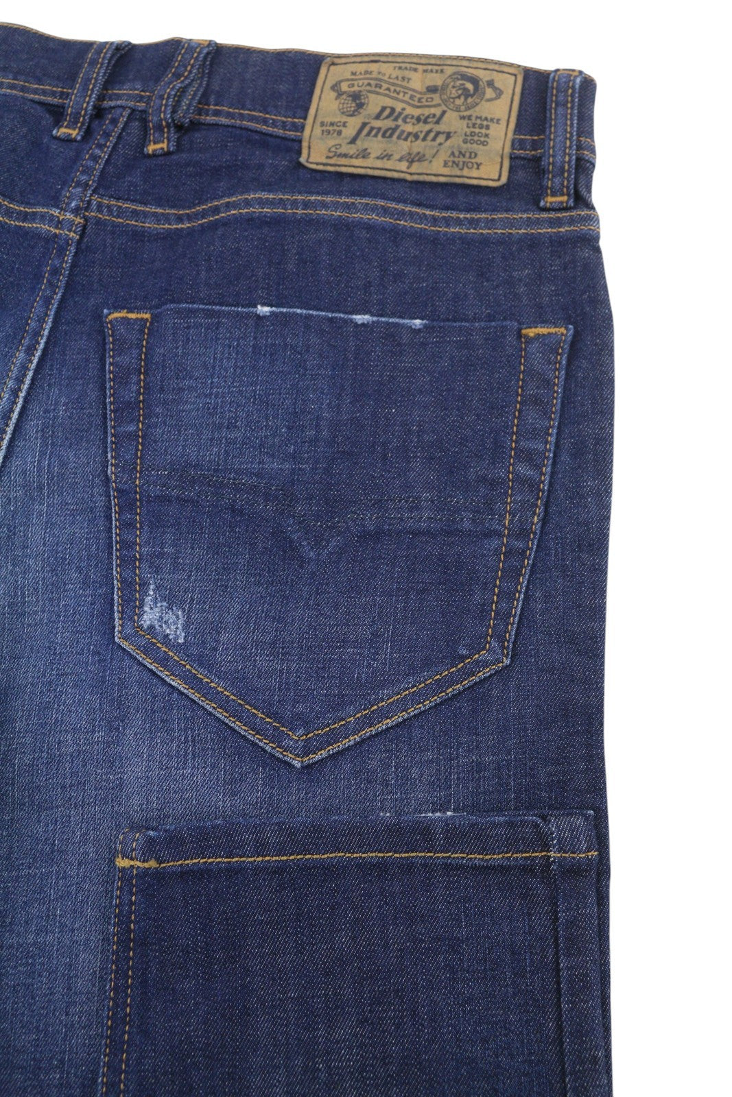 Diesel Tepphar R7na8 Mænd Jeansblue Faded Distress Slim Gulerod Stretchy